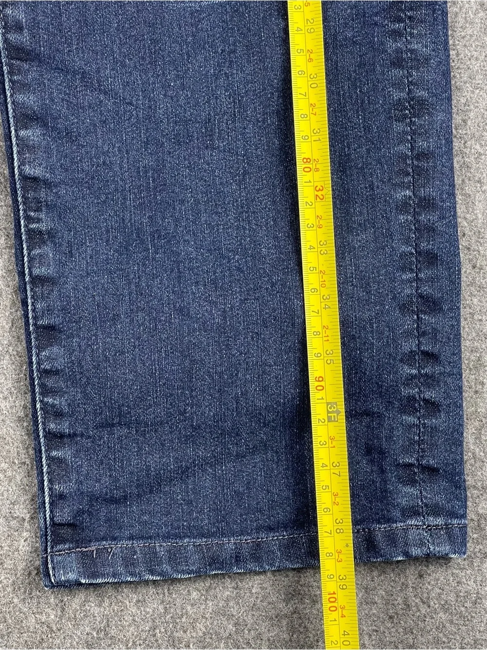 7 For All Mankind Jeans Mens 36x30 Blue Slimmy Slim Straight Stretch Dark Wash